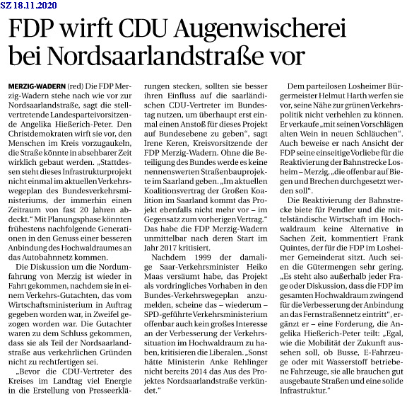 20201118 FDP wirft CDU Augenwischerei bei NSS vor